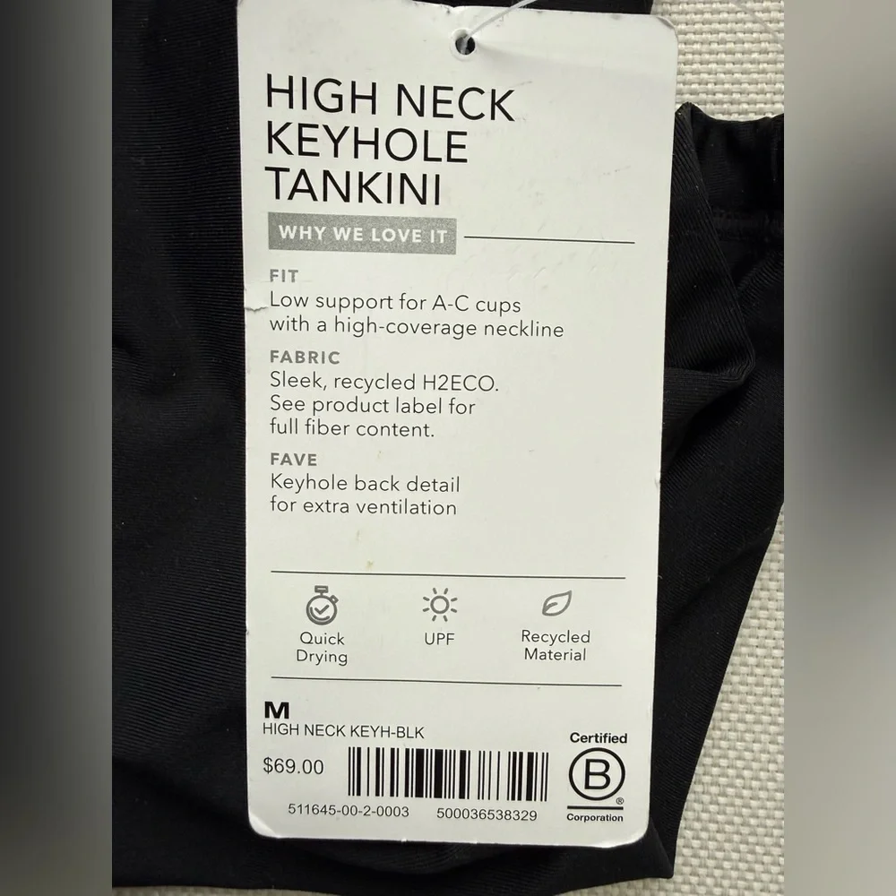 Athleta High Neck Keyhole Tankini NWT M medium - Picture 7 of 8